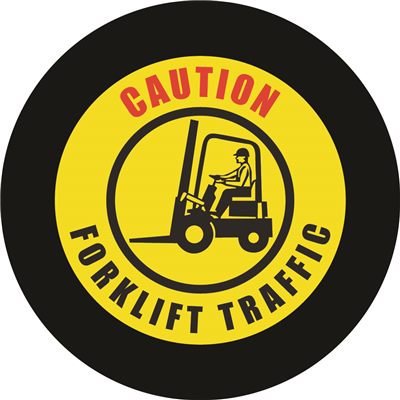 Caution forklift traffic sign gobo