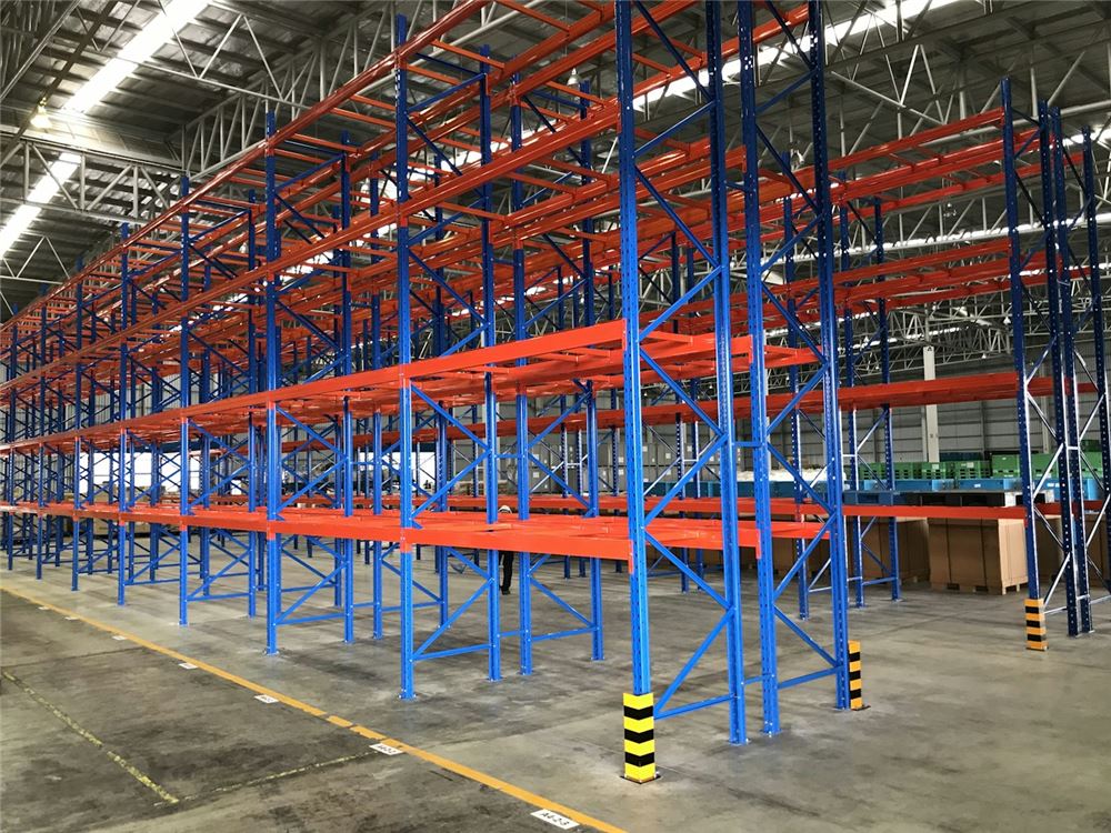 Newly installed pallet racking ready for loading